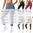 thumbnail image 3 of IUYRTFE Women Solid Color Full Length Yoga Pants High Waist Stretch Workout Leggings for Gym Running Daily Wear, 3 of 7