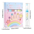 thumbnail image 2 of Water Based Nail Polish Pen Set, Peelable Quick Drying Nail Art Painting Pens, No UV Lamp Needed, DIY Manicure Kit For Beginner, 6 Count, 0.17 fl oz Each, 2 of 5