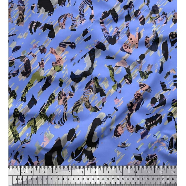 Soimoi Rayon Fabric Animal Skin Texture Print Fabric by Yard 56 Inch Wide