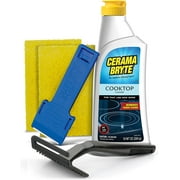 Cerama-Bryte-Cooktop-Cleaning-Kit,-10-oz-Cooktop-Cleaner,-2-Cleaning-Pads-&-POW-R-Grip-Pad-Tool,-and-Scraper,-Heavy-duty-Cleaning,-Non-Scratch,-For-Smooth-Top-Cooking-Surfaces-and-More,-Biodegradable