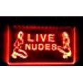 thumbnail image 3 of Bayyon OPEN Live Nude Exotic Dancer Bar Neon Light Signs Red 12x8Inch, 3 of 3