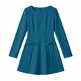 thumbnail image 4 of Gytharion Women's Fitted Waist Fit and Flare Dresses Long Sleeve Comfortable Versatile A-Line Dresses Flared Skirt Stylish Casual Style Mini Dresses, 4 of 5