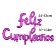 thumbnail image 3 of Kit de globos metálicos con letras cursivas Feliz Cumpleaños color Morado, 3 of 5