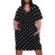 thumbnail image 2 of Vestido suelto con bolsillos y lunares en blanco y negro vestidos para mujer vestidos de noche vestido para mujer, 2 of 7