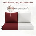 thumbnail image 5 of Kimunuk Outdoor Loveseat Cushion Set, 46" x 26" x 5" Waterproof Patio Furniture Cushions for Couch Bench Swing, Burgundy, 5 of 6