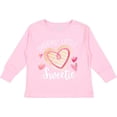 thumbnail image 3 of Inktastic Daddy's Little Sweetie with Pink Heart Cookie Boys or Girls Long Sleeve Toddler T-Shirt, 3 of 5
