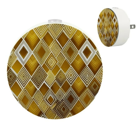 

YZUOUZY Night Light Bedroom Lamp Bedroom Lamps Set of 2 Art Painting Golden Abstract Pattern