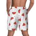 thumbnail image 4 of Goofa Hand Drawn Watermelon Printed Men's Swim Trunks Board Shorts Quick Dry Mens Swimming Trunks with Compression Liner,Breathable Fit Hawaii Beach Shorts-X-Large, 4 of 9