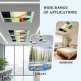 thumbnail image 6 of 4 Pack Abstract Art Fluorescent Light Covers for Ceiling Lights Simple Color Block Collage Art Modernism Magnetic Ceiling Light Covers Overhead Light Filters for Office Classroom Home, 6 of 9