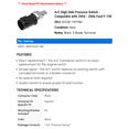 thumbnail image 2 of A/C High Side Pressure Switch - Compatible with 2004 - 2006 Ford F-150 - Dorman, 2 of 2