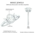 thumbnail image 5 of Rosec Jewels Moissanite Oval Engagement Ring for Women - Designer Ring - D-VS1 Quality Certified - with Jewelry Box, 18K White Gold, US 3.50, 5 of 9