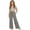 Dark Gray, variant on Girls Linen Pants, Summer Casual High Waist Straight Leg Trousers, Lightweight Loose Fit with Pockets (White, 8-9 Years)