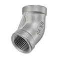 thumbnail image 1 of Unique Bargains 3/8 NPT Female Thread 45 Degree Elbow Pipe Fitting 304 Stainless Steel, 1 of 5