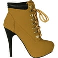thumbnail image 2 of Forever Link Womens Compose-01 Tyrant Military Lace Up Platform Ankle Bootie, 2 of 4
