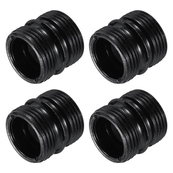 Uxcell 4 Pack Metal Rack Connector, 0.87" x 0.98" Wire Shelving Poles Coarse Thread Connector Shelf Holder Connection for Storage Shelf Wire Shelving Unit Replacement Parts, Black