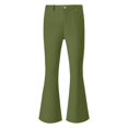 thumbnail image 6 of Qcmgmg 70s Disco Pants for Men,Mens Bell Bottom Jeans Pants,60s 70s Bell Bottoms Vintage Denim Pants Jeans for Men Army Green S, 6 of 6
