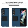 thumbnail image 2 of SaniMore for Samsung Galaxy Z Fold 3 7.6 inch Slim Case, Military Grade Shockproof Hard PC Cover Built-in Invisible Folding Bracket Kickstand Thickened Lens Frame for Samsung Z Fold 3, Blue, 2 of 10