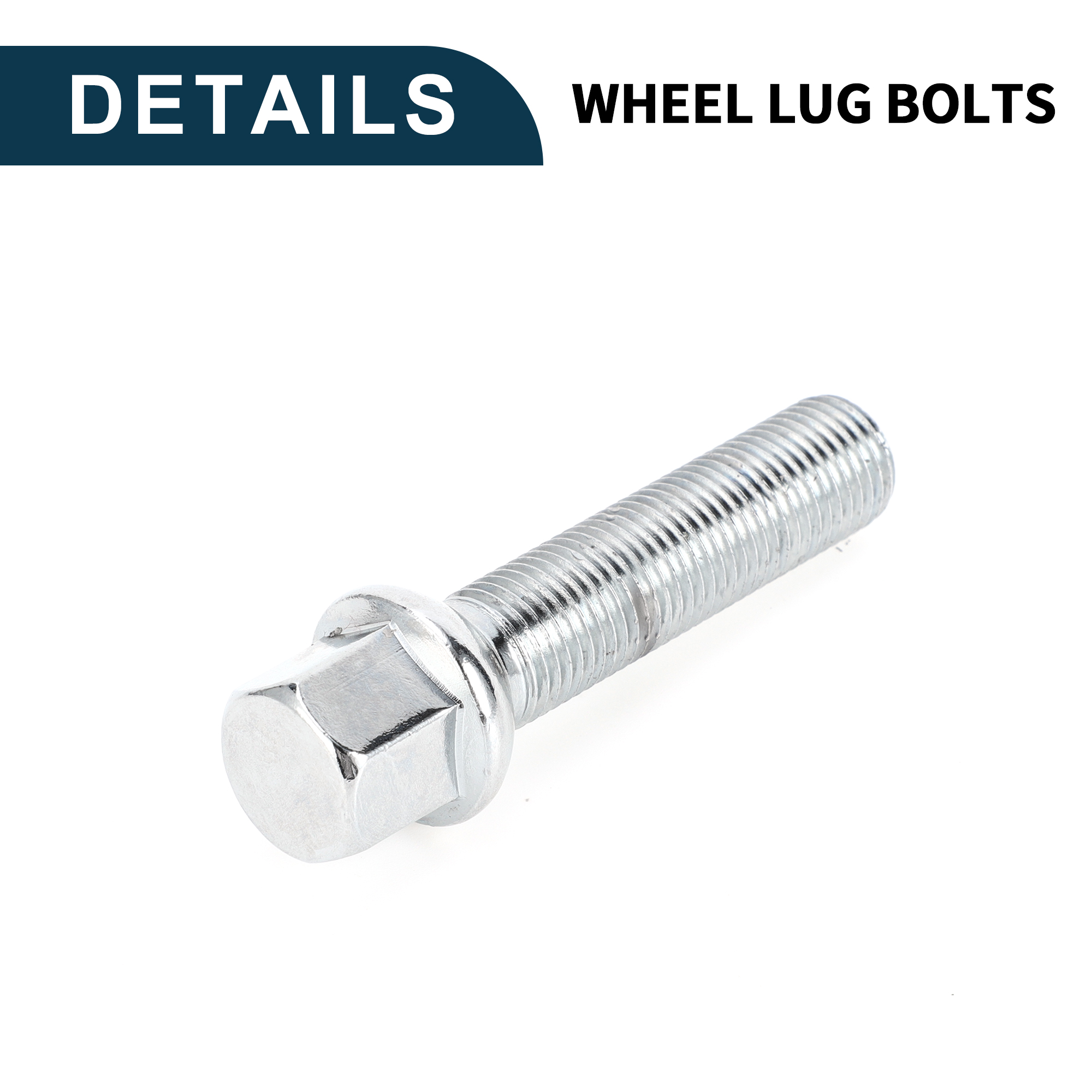 Unique Bargains Ball Seat Wheel Lug Bolt for Volkswagen M14x1.5mm Pack of 10
