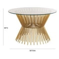 thumbnail image 6 of Pemberly Row 22.8"H Transitional Iron Metal Coffee Table in Gold, 6 of 6