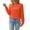 Orange, variant on Duoif Women's Sweaters Women's Fall Solid Color Sweater - Puff Sleeve Knitted Jumper Sweaters for Women Blue L