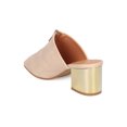 thumbnail image 3 of New Women Nature Breeze Glare-02 Leatherette Peep Toe Metallic Block Heel Mule, 3 of 5
