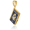 thumbnail image 5 of 14K Solid Yellow Gold Passport Necklace Chain Pendant Charm with chain 16inch, 5 of 11