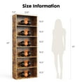 thumbnail image 6 of GIANNA 6-Shelf Bookcase, Floor Standing Storage Shelves, Rustic Brown, 6 of 7
