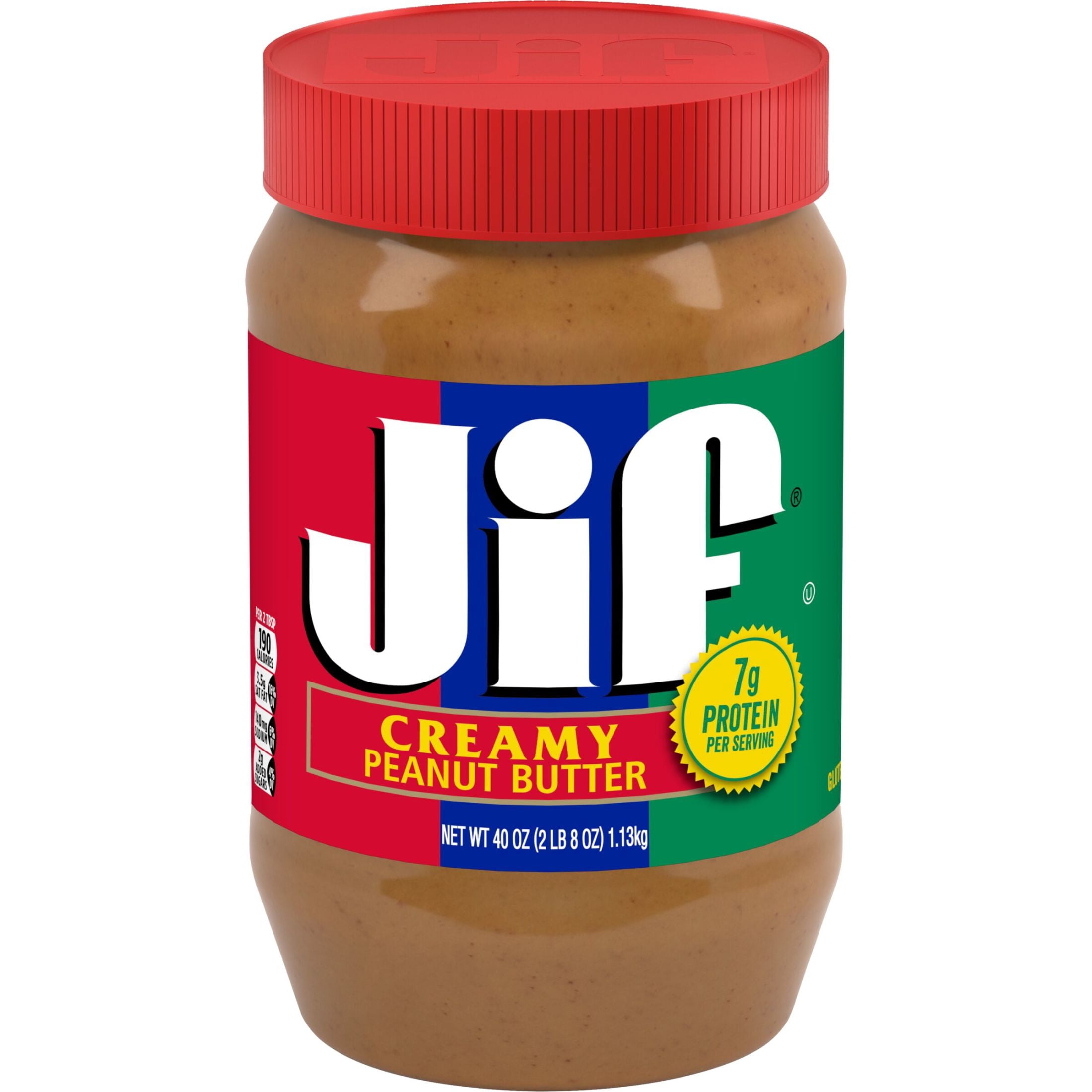 (8 pack) Jif Creamy Peanut Butter, 40 oz Jar