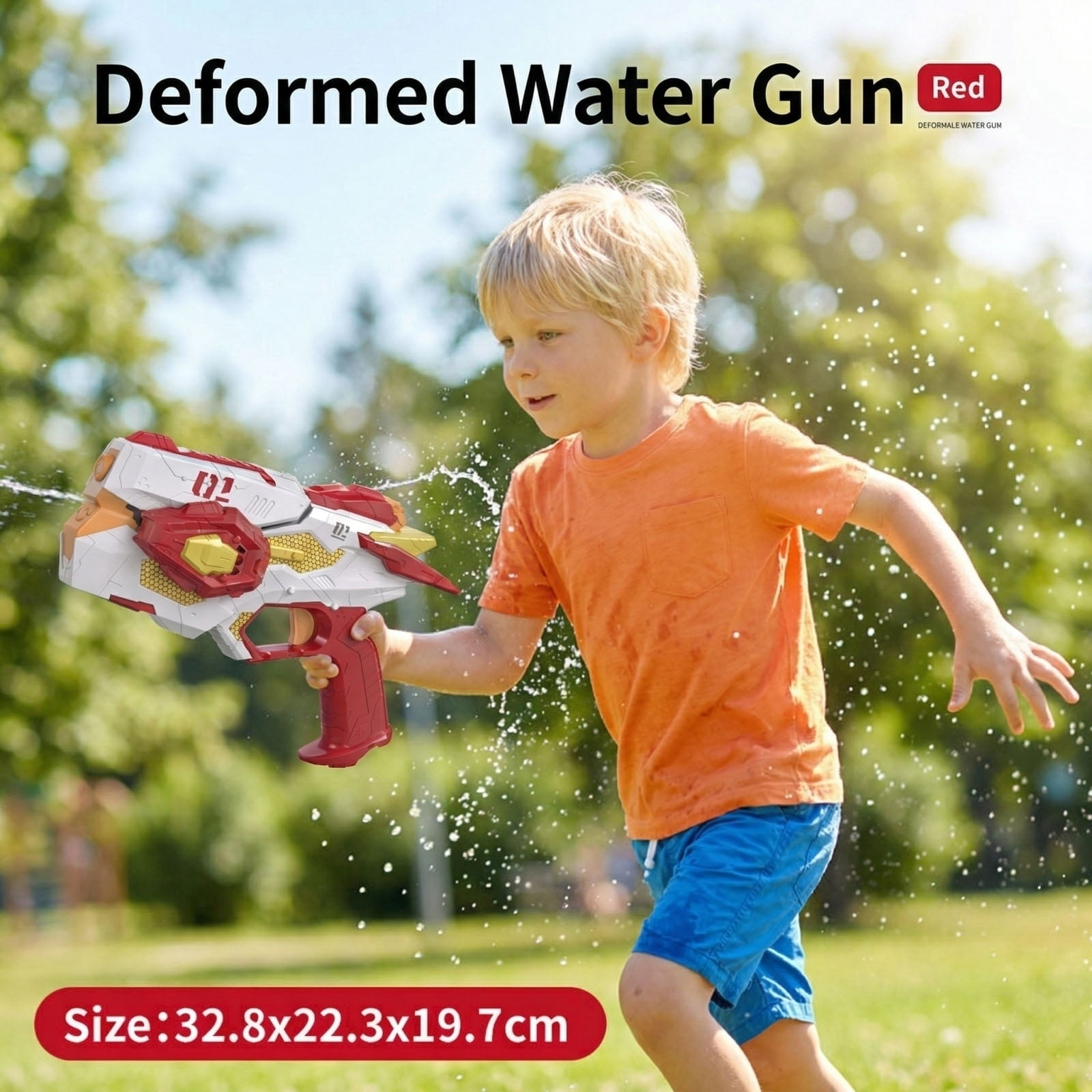 High Performance Electric Water Squirt Blaster, Automatic Water Blaster for Summer Outdoor Swimming Pool Party, Rapid Fire Soaker, Beach Play Equipment, D