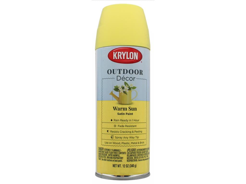 Krylon Outdoor Decor Paint Satin 12oz Warm Sun
