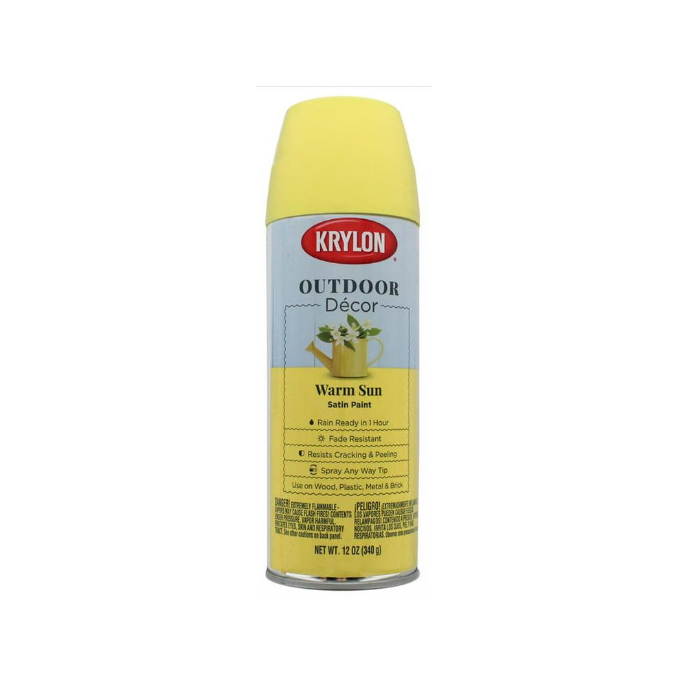 Krylon Outdoor Decor Paint Satin 12oz Warm Sun