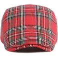 thumbnail image 6 of YooGuoGuo Y2k Bright Color Plaid Newspaper Hat for Women Men Soft Cotton Flat Cap Fashion Adjustable Driving Beret Cap, 6 of 9