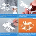 thumbnail image 4 of 1set 5pcs Colorful Mom Life Reflective Vinyl Car Decal Stickers Mom Life Heart Outdoors Sticker Waterproof Car Window Decals for Bumper Windows Cars Trucks Laptop Water Bottle Cup Decor, 4 of 9