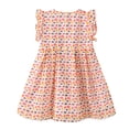 thumbnail image 4 of Mercatoo Dresses for Toddler Girls Ruffle Sleeveless A-Line Smocked Midi Dress Cute P𝐚rty Dress Spring Summer Easter Outfit, 4 of 9