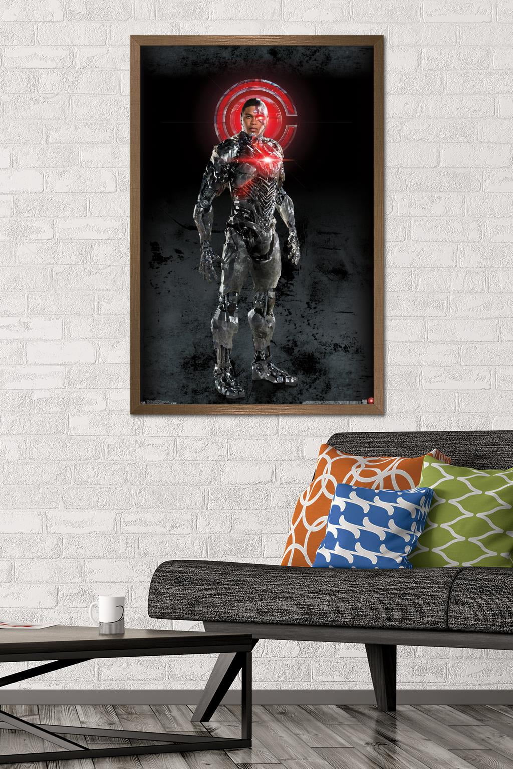 DC Comics Movie - Justice League - Cyborg Wall Poster, 22.375" x 34", Framed