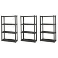 thumbnail image 1 of Sterilite Plastic Indoor Outdoor 4 Shelf Durable Shelving Unit, Gray 3 Pack, 1 of 9