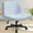 Teddy Fabric-Blue, variant on Celtoss Criss Cross Home Office Chair, Fabric Armless Swivel Task Computer Chair with Wheels, Beige