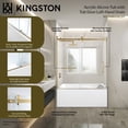 thumbnail image 6 of Kingston Brass KVTAM6032L210 60-Inch Acrylic Rectangular 3-Wall Alcove Tub Combo with Tub Door (Left Hand Drain) in White/Matte Black, 6 of 9