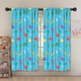 thumbnail image 5 of Blackout Kids Curtains,LightBlue Cartoon Dinosaurs Pterosaurs Pattern Childrens Insulated Curtains Set Of 2,Bedroom Essentials,Toddler Room Decor 52"x63", 5 of 5