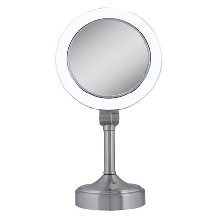 Zadro Surround Light 10X/1X Satin Nickel Vanity Mirror