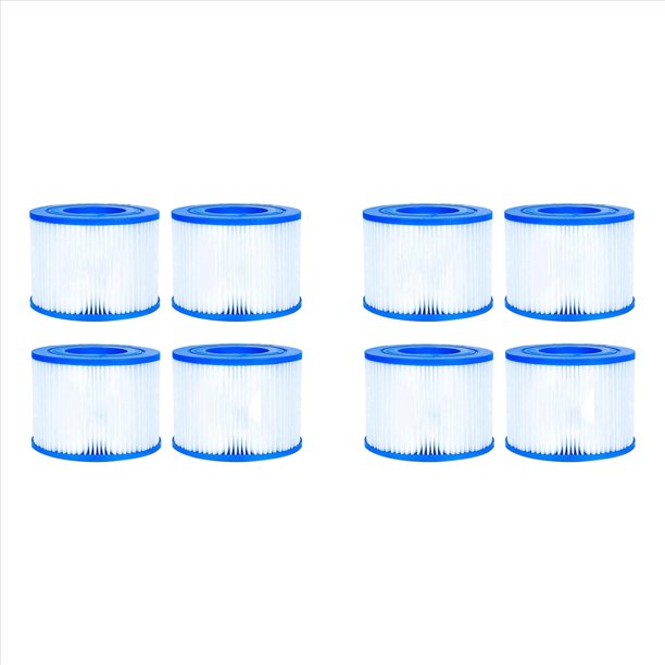 Para Cartucho de Filtro de Piscina Tipo VI, Paquete de 8 Filtros de Repuesto Inflables para y SPA Compatibles con 90352E 58323E