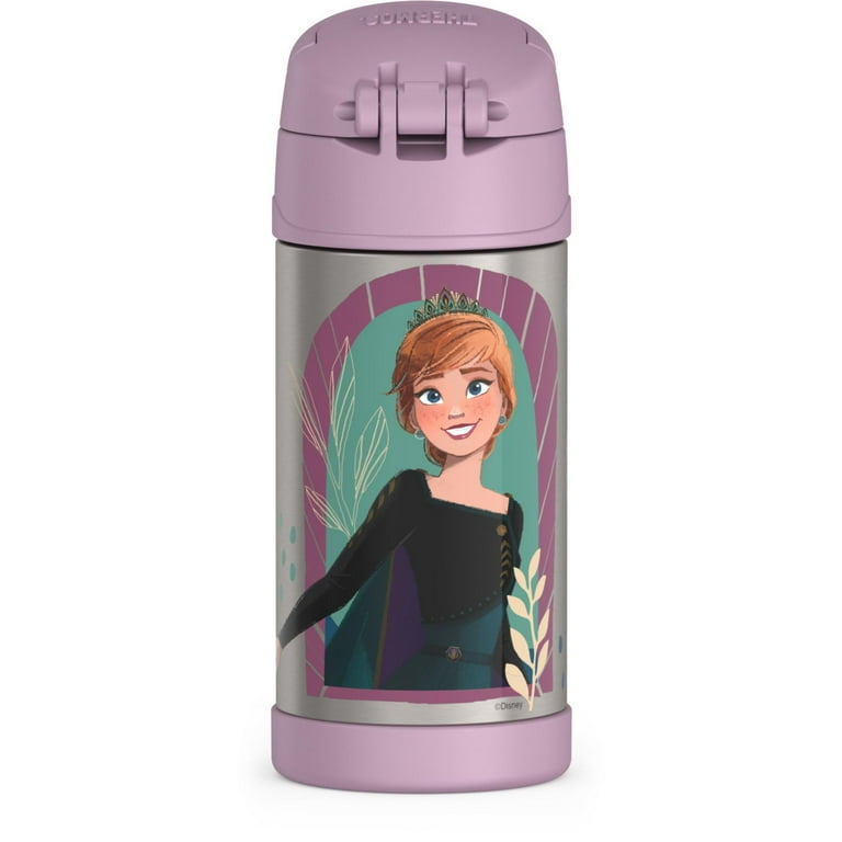 Thermos Kids Funtainer Stainless Steel Vacuum Insulated Straw Bottle,  Frozen, 12 fl oz