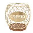 thumbnail image 2 of Coffee Pod Holder Large Capacity, Stylish Look Iron Coffee Pod Storage Organizer for Home with Wooden Base, 2 of 7