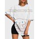 thumbnail image 3 of T-shirt round neck Cartoon Role Pattern loose short sleeve JW921, 3 of 5