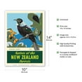 thumbnail image 2 of Natives of the New Zealand Forests - Karaka Berry - Tui Bird - Vintage Travel Poster by Marcus King c.1950 - Master Art Print 10in x 14in, 2 of 4