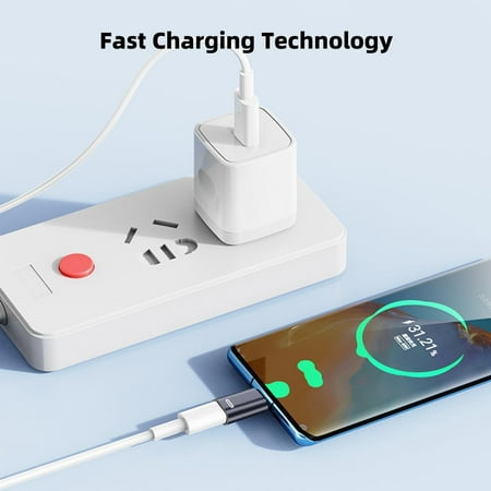 SZGMENG Bundle of 2 High-Speed White USB-C Male to Lightning Female Adapters for Fast Charging and Data Transfer on iPhone 15 15 Plus and 15 Max - Compatible with AirPods and iPad Pro
