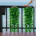 thumbnail image 5 of UNLLLL Fake Hanging Plants, 1 Pcs Simulated Chlorophytum Chlorophyllum, Plastic Artificial Ivy Leaves, for Wedding Wall House Patio Shelf Office Decor, 5 of 6