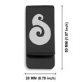 thumbnail image 2 of Stainless Steel Matau (Fish Hook) Maori Symbol Classic Slim Money Clip Credit Card Holder, 2 of 2