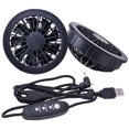thumbnail image 1 of 2 ventiladores para aire acondicionado, chaleco de ropa, ventilador reemplazable con Cable de conversión de USB a CC, accesorio de ropa para aire acondicionado, 1 of 3