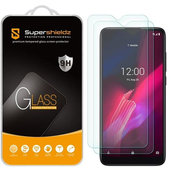 [2-Pack] Supershieldz for T-Mobile Revvl 4 Tempered Glass Screen Protector, Anti-Scratch, Anti-Fingerprint, Bubble Free
